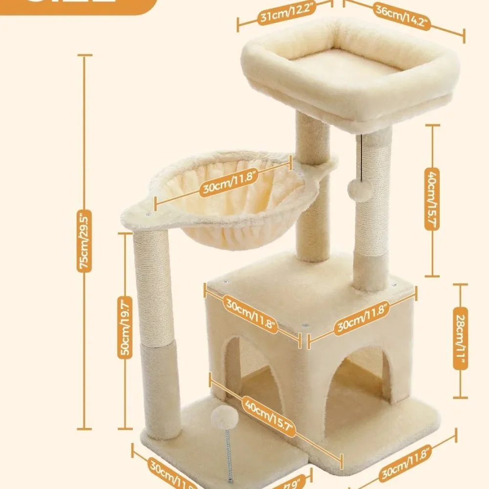 NIB Luxury Multi-Level Cat Tree – Adjustable Design